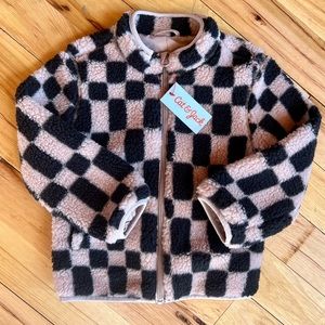 NWT Cat & Jack 5t Sherpa checkered coat